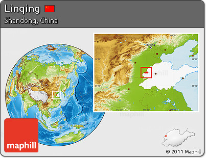Physical Location Map of Linqing, highlighted parent region