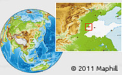 Physical Location Map of Linqing, highlighted parent region