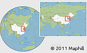 Savanna Style Location Map of Linqing, highlighted country, highlighted parent region, within the entire country