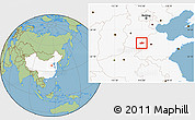 Savanna Style Location Map of Linqing, highlighted country