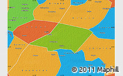 Physical Map of Linqing, political outside
