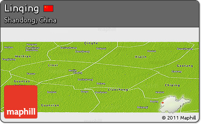 Physical Panoramic Map of Linqing