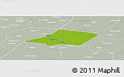 Physical Panoramic Map of Linqing, lighten, semi-desaturated