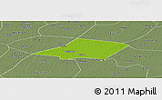 Physical Panoramic Map of Linqing, semi-desaturated