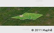 Satellite Panoramic Map of Linqing, darken
