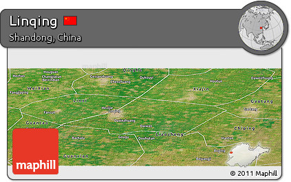 Satellite Panoramic Map of Linqing