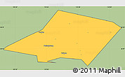Savanna Style Simple Map of Linqing, cropped outside