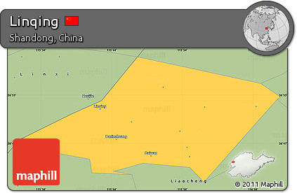 Savanna Style Simple Map of Linqing