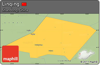 Savanna Style Simple Map of Linqing