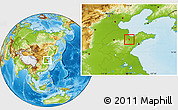 Physical Location Map of Weifang Shi