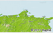 Physical 3D Map of Weihai Shi