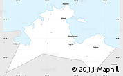 Silver Style Simple Map of Weihai Shi