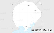 Silver Style Simple Map of Wendeng