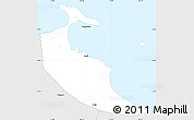 Silver Style Simple Map of Yantai Shi