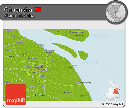Physical 3D Map of Chuansha