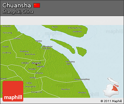 Physical 3D Map of Chuansha