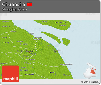 Physical 3D Map of Chuansha