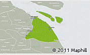 Physical 3D Map of Chuansha, lighten, semi-desaturated