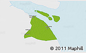 Physical 3D Map of Chuansha, single color outside