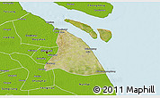 Satellite 3D Map of Chuansha, physical outside