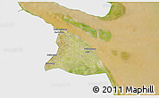 Satellite 3D Map of Chuansha, single color outside