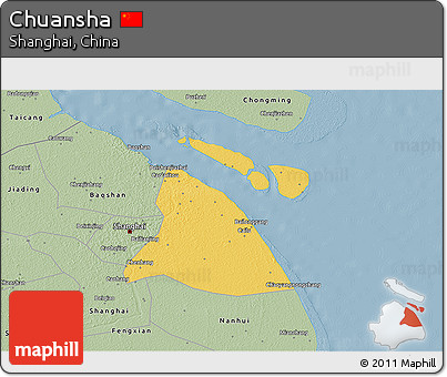 Savanna Style 3D Map of Chuansha
