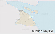 Shaded Relief 3D Map of Chuansha, single color outside