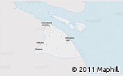Silver Style 3D Map of Chuansha, single color outside