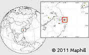 Blank Location Map of Chuansha, highlighted parent region