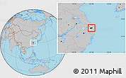 Gray Location Map of Chuansha, highlighted parent region