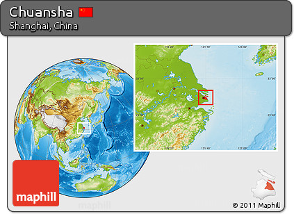 Physical Location Map of Chuansha