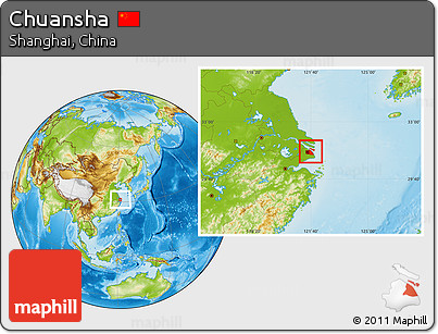 Physical Location Map of Chuansha