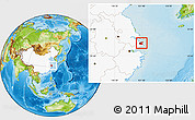 Physical Location Map of Chuansha, highlighted country