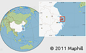 Savanna Style Location Map of Chuansha, highlighted country, highlighted parent region