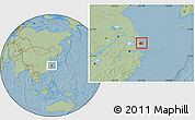 Savanna Style Location Map of Chuansha, hill shading