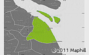 Physical Map of Chuansha, desaturated