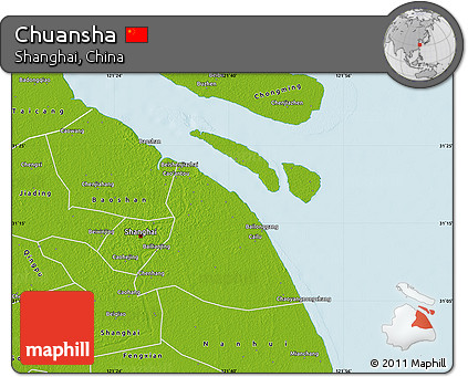 Physical Map of Chuansha