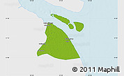 Physical Map of Chuansha, single color outside