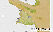 Satellite Map of Chuansha, single color outside