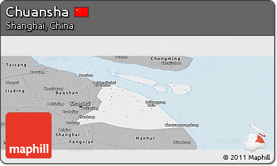 Gray Panoramic Map of Chuansha