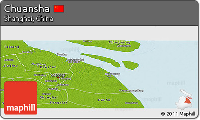 Physical Panoramic Map of Chuansha