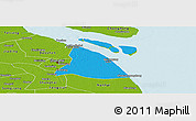 Political Panoramic Map of Chuansha, physical outside