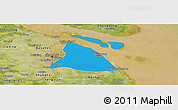 Political Panoramic Map of Chuansha, satellite outside