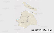 Shaded Relief Map of Shanghai, cropped outside