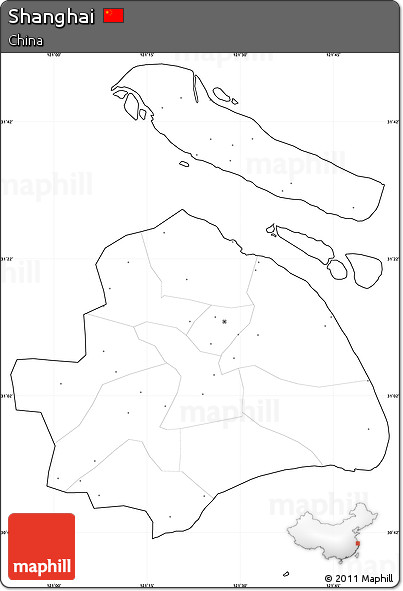 Blank Simple Map of Shanghai, cropped outside, no labels