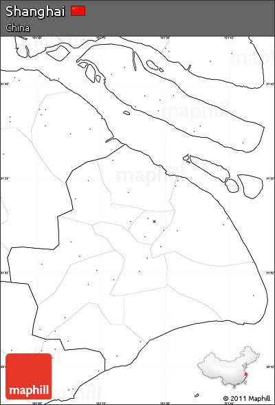 Blank Simple Map of Shanghai, no labels