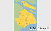 Savanna Style Simple Map of Shanghai, single color outside