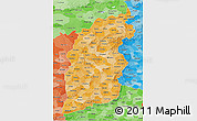 Political Shades 3D Map of Shanxi