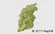 Satellite 3D Map of Shanxi, cropped outside
