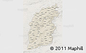 Shaded Relief 3D Map of Shanxi, lighten